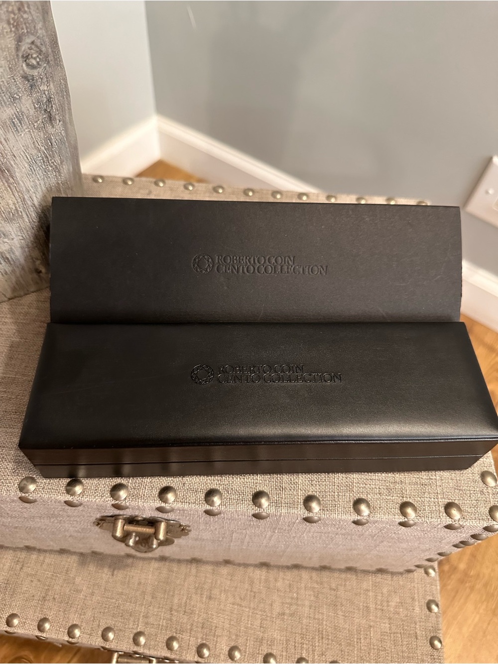 Roberto Coin Black Leather Accessory Box